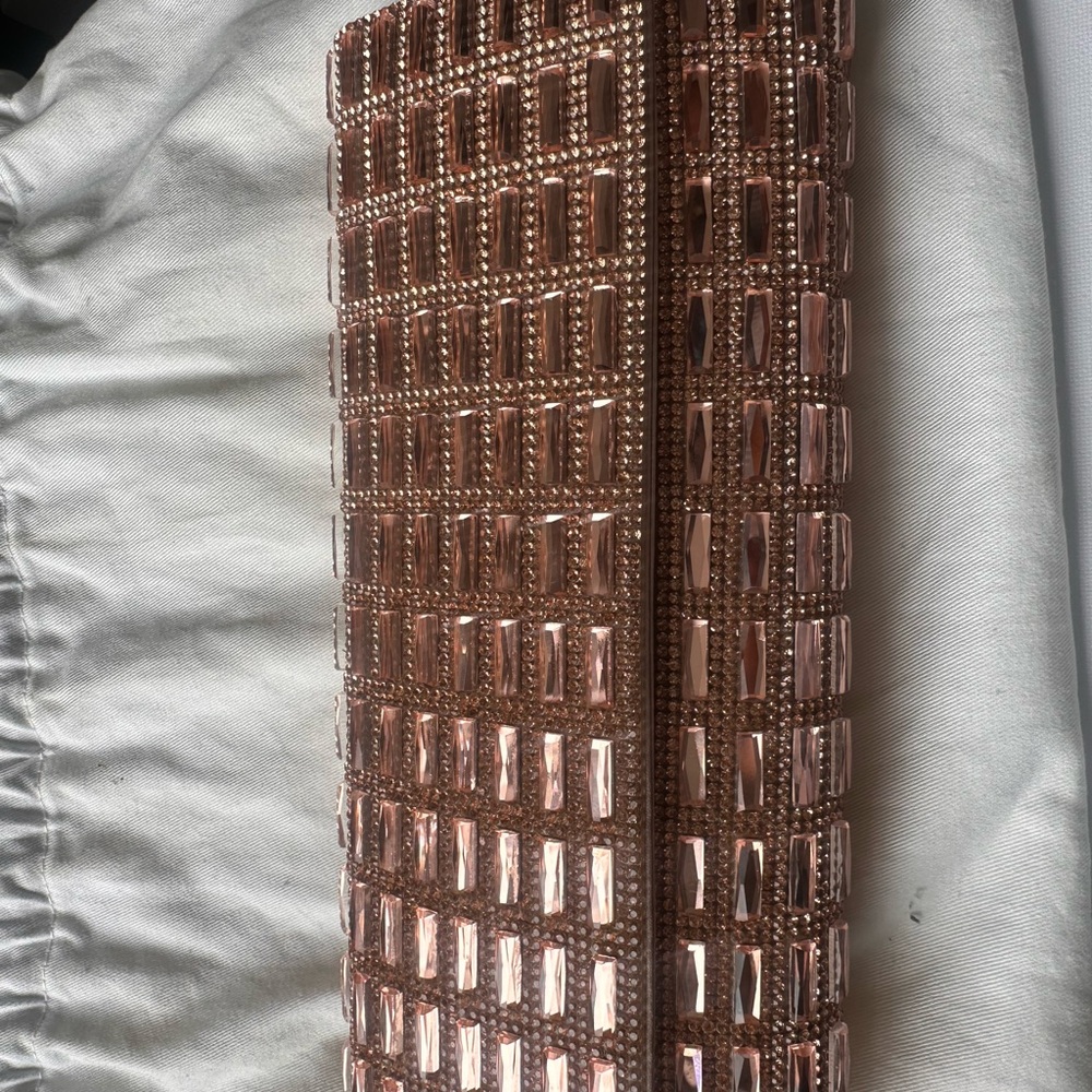 ALDO Crystal Rose Gold Evening Bag Clutch